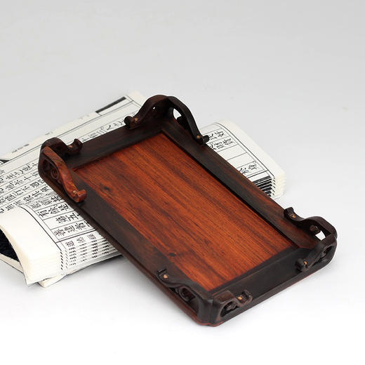 明式长方形酸枝底座（连枝纹脚架） 商品图6