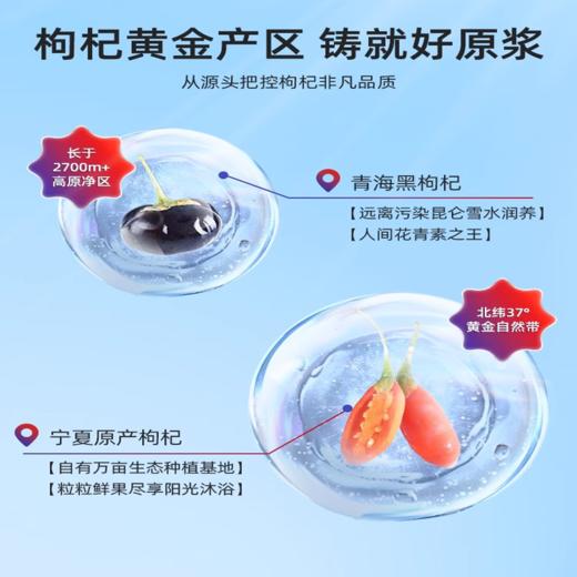 杞里香默小吉黑枸杞红枸杞复合原浆210ml*2盒装 鲜采鲜榨鲜罐鲜储 只为一口自然鲜果味 商品图3