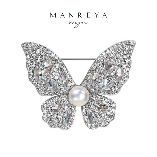 Manreya玛芮雅“梦蝶”法式淡水珍珠胸针 商品图2
