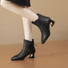尖头粗跟高跟鞋，优雅时尚时装短靴TFJC-W161 商品缩略图1
