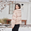 西遇立领短款羽绒服女冬季新款简约鸭绒保暖宽松面包服外套D2338292 商品缩略图3