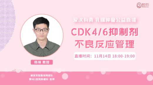 11月14日 | 杨琳教授 在线科普：CDK4/6抑制剂不良反应管理 商品图0