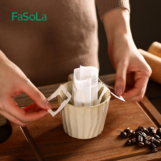 FaSoLa挂耳滤纸咖啡滤纸手冲咖啡粉过滤纸过滤器滤网漏斗一次性挂耳滤袋 商品图11