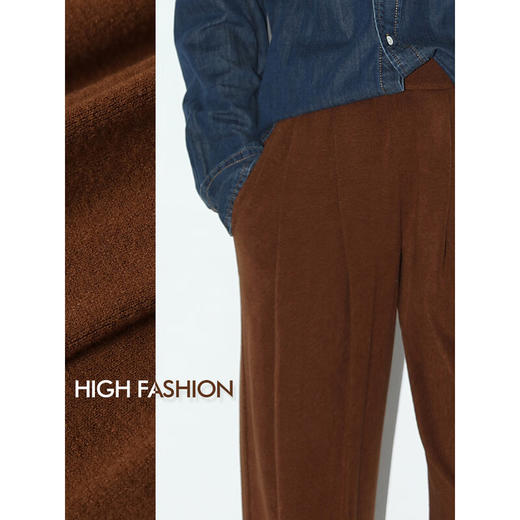 【专属秒杀】COCOBELLA细腻软糯加厚针织糯米裤女宽松垂坠多色休闲裤PA552 商品图2