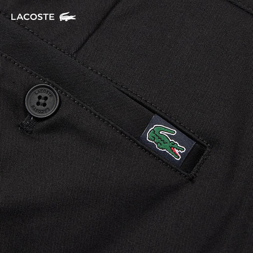 Lacoste法国鳄鱼男装新款简约通勤纯色直筒裤休闲裤HH8945-98 商品图3
