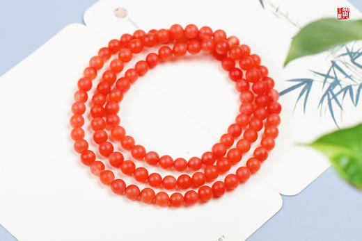 保山南红珠串【丹梅】，珠径6.7mm，108颗 商品图1