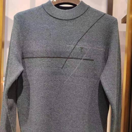 南3恒源祥服饰灰色黑条纹羊毛衫 商品图0