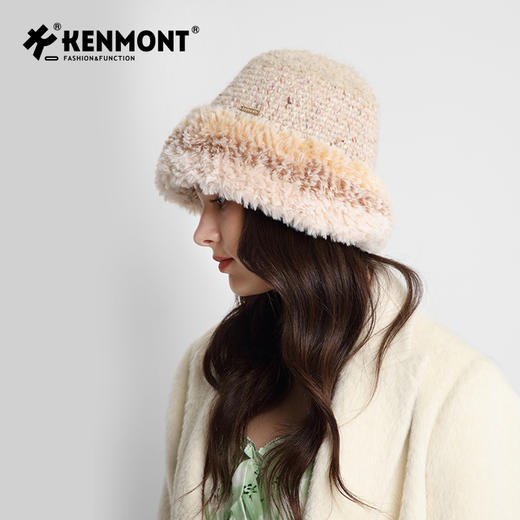 卡蒙女士 渐变羊羔毛 手工针织帽KM-9493 商品图8