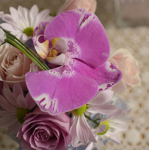 紫色系方杯插花 商品图2