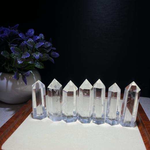 白水晶单尖六棱柱*5根 家居办公室装饰摆件 礼品礼物 商品图2