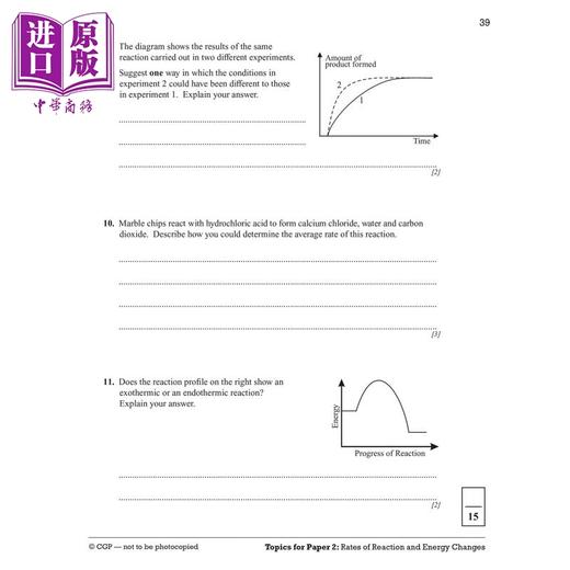 【中商原版】英国CGP GCSE Chemistry: Edexcel 10-Minute Tests (includes answers) 商品图3