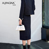 【商场同款】阿菁娜沉稳端庄经典A字香风半身裙A29Q113056 商品缩略图3