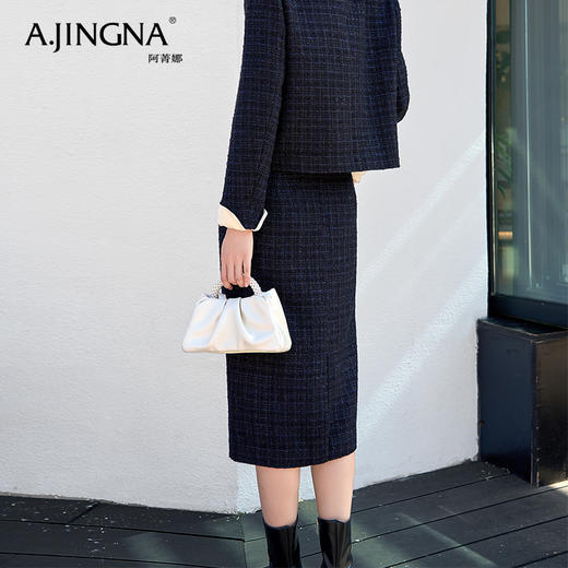 【商场同款】阿菁娜沉稳端庄经典A字香风半身裙A29Q113056 商品图3