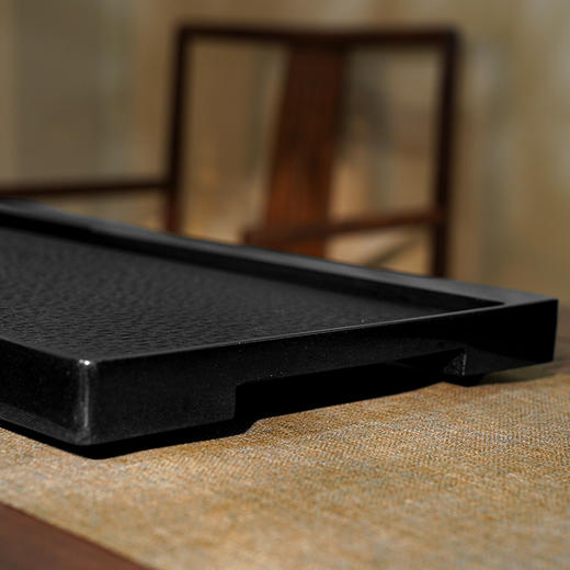 陆羽 汉风茶盘乌金石茶盘家用简约石头大茶台抛光现代石材轻奢茶具  尺寸70*25cm 商品图10