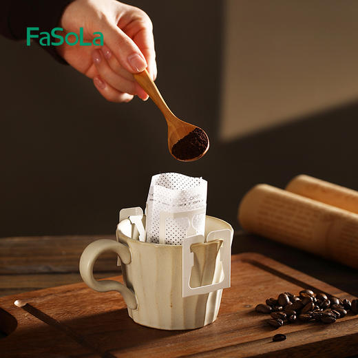 FaSoLa挂耳滤纸咖啡滤纸手冲咖啡粉过滤纸过滤器滤网漏斗一次性挂耳滤袋 商品图4