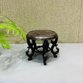 紫光檀凤头角花几底座