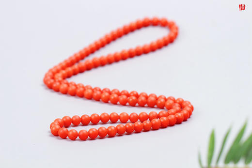 【如珊】保山南红珠串，珠径7.3mm，108珠 商品图1