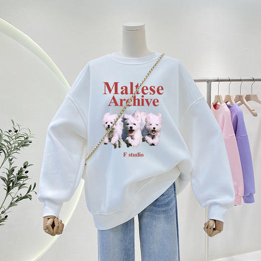 【秋冬必备！加绒加厚卫衣】新款年轻女装加绒加厚卫衣女秋冬圆领纯棉女卫衣，圆领设计展现迷人锁骨，纯棉面料柔软舒适，贴心呵护每一寸肌肤。ry 商品图4