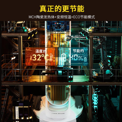 松下（Panasonic）取暖器暖风机家用冷暖两用离子群净化速热摇头电暖风恒温电暖器立式遥控电暖气 P2012CW【2000W+除菌除醛+冷暖两用】 商品图4