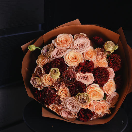 《焦糖布丁》  卡布奇诺迪薇娜复古色花束 商品图2