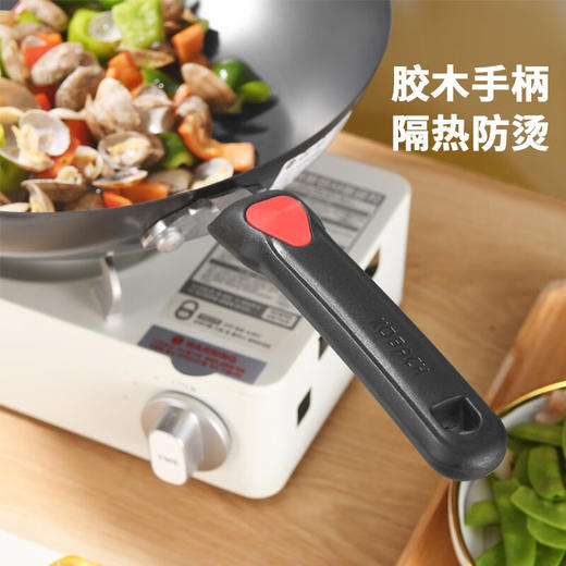 康巴赫精铁无涂层家用炒菜锅32cm 电磁炉燃气灶通用 福运精铁锅CJP32A1 商品图2