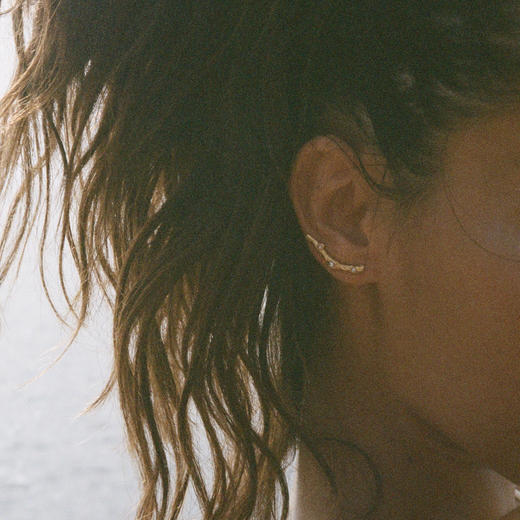 北京仓｜Les Mères-Organic-金色 不对称 耳钉［荷兰设计师］ 商品图1