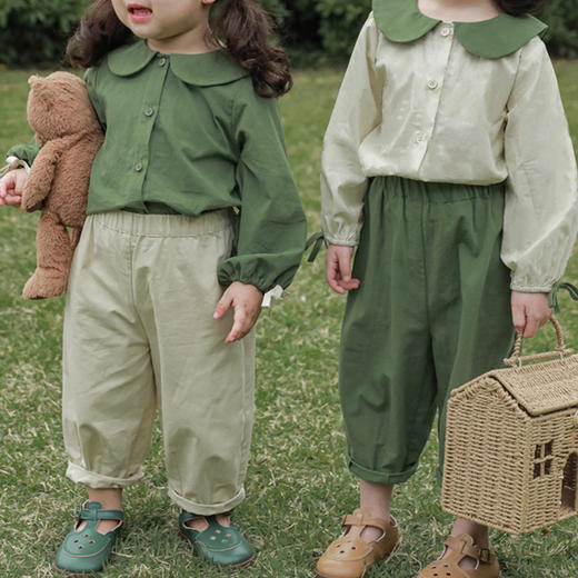 裁缝学苑TQ84 女童娃娃领小衫套装纸样童装新款上衣裤子服装打版 商品图5