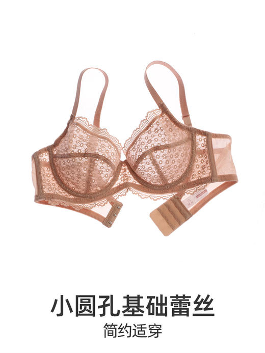 HSIA遐 超薄大码内衣女 蒲公英性感蕾丝夏季无痕全罩杯薄款大胸显小文胸 商品图4