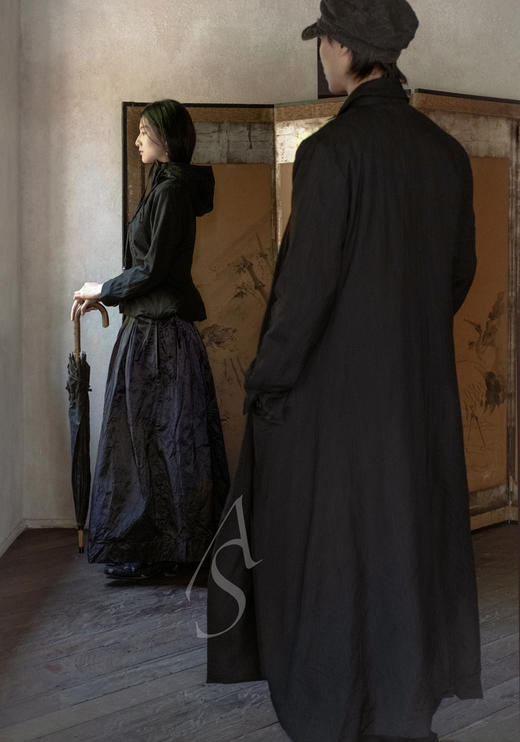 Paul Harnden  黑色rye羊毛连帽拉链外套 商品图2