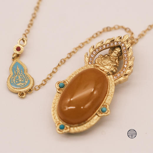 万物三千｜黄财神蜜蜡宝葫芦项链饰品 商品图1