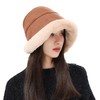 【羊羔内里，好看又温暖！】加厚毛绒，温暖好看，冬季毛绒渔夫帽女，日系显脸小，加厚防寒百搭蒙古帽，保暖加绒加厚秋冬护耳帽子女lm 商品缩略图4