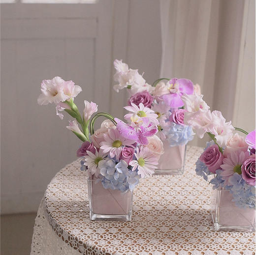 紫色系方杯插花 商品图9