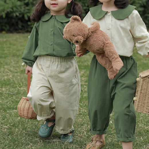 裁缝学苑TQ84 女童娃娃领小衫套装纸样童装新款上衣裤子服装打版 商品图3