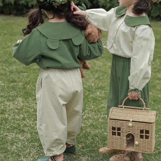 裁缝学苑TQ84 女童娃娃领小衫套装纸样童装新款上衣裤子服装打版 商品图1
