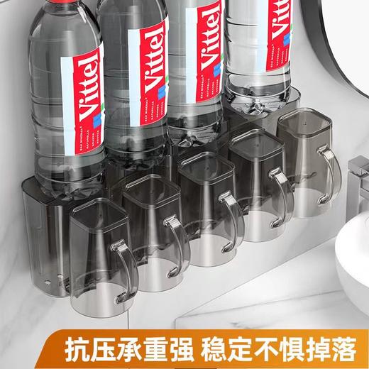 【杯子+杯架】牙刷置物架免打孔漱口杯刷牙杯子卫生间挤牙膏神器牙刷杯牙杯套装 ybtz11 商品图2
