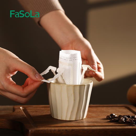 FaSoLa挂耳滤纸咖啡滤纸手冲咖啡粉过滤纸过滤器滤网漏斗一次性挂耳滤袋 商品图8