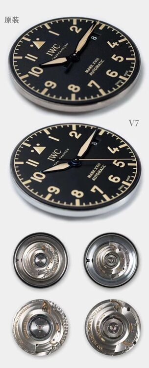 V7厂万国表超A高仿手表飞行员系列IW327006对比正品评测