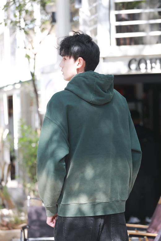 W33396548复古水洗渐变帽衫卫衣 商品图6