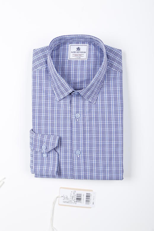 【专柜同款断码双层加厚】占姆士男士秋冬双层加厚衬衫中青年休闲修身秋冬保暖长衬 商品图3