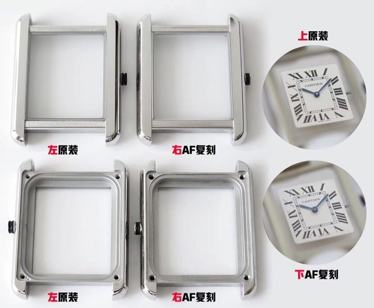 AF厂卡地亚一比一超A高仿手表坦克系列W5200005对比正品评测