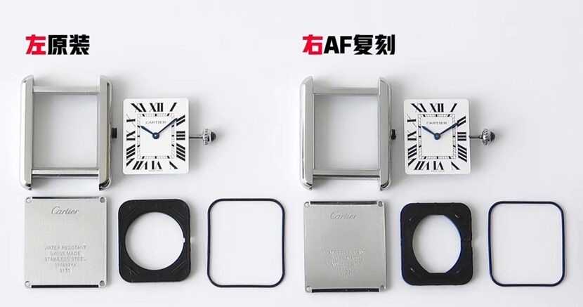 AF厂卡地亚一比一超A高仿手表坦克系列W5200005对比正品评测