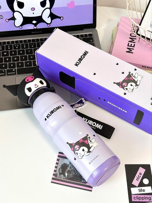 【品牌直发】杯具熊保温杯库洛米联名系列 开口笑双饮杯/运动杯/复古双盖保温杯 商品图5