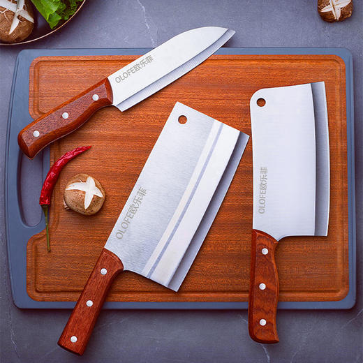 【官方正品保证】	欧乐菲老关东利锋切片刀砍骨刀三件套-OLOD-LZ 商品图10