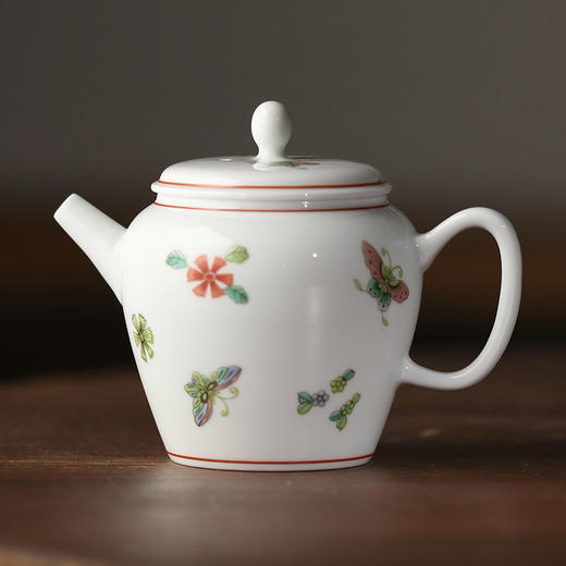 永利汇复古陶瓷功夫茶壶小单壶家用釉上五彩泡茶壶白瓷功夫茶具 商品图1