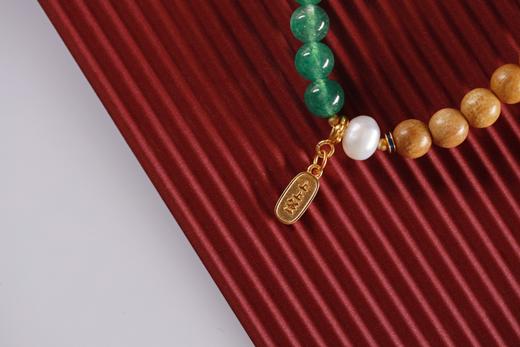 JSNM0142-1°金丝楠木绿水晶手串 商品图4