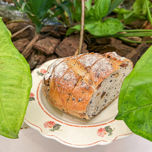 核桃红枣黑芝麻欧包 商品图0