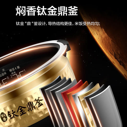 美的（Midea）商场同款电饭煲 多段IH电磁加热 4L智能预约 加厚钛金鼎釜 MB-DHZ4001XM 商品图2