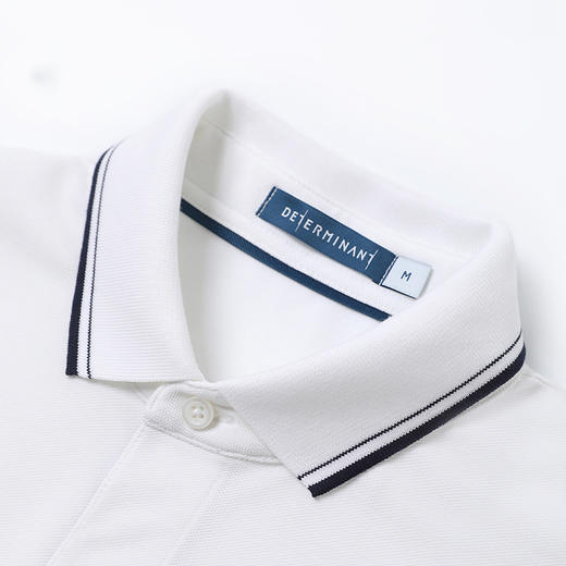 十如仕拒水汗无痕条纹镶边短袖POLO衫P01-04 商品图6