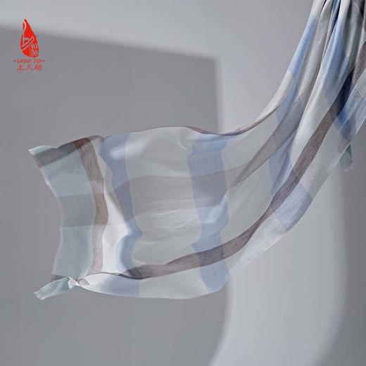 SAINTJOY/上久楷 羊毛围巾  披肩  羊毛 色织灿若繁格  PJS23014 商品图4