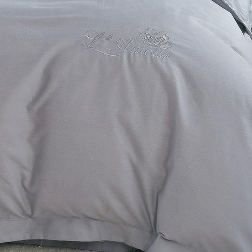 【紫韵家纺】“倾城之恋”全棉阳绒床饰套件（灰）/ZY-TG1662 商品图4